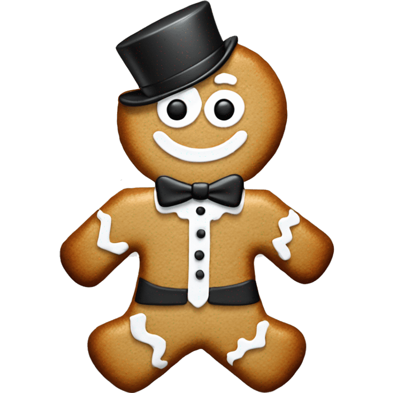 The monopoly man as a gingerbread cookie  emoji