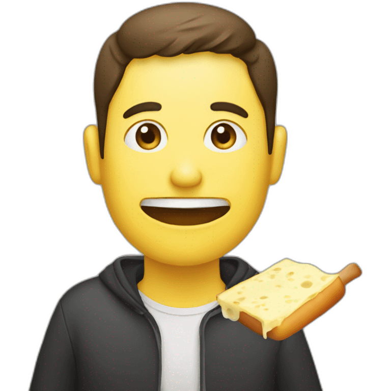 a person who eats raclette emoji