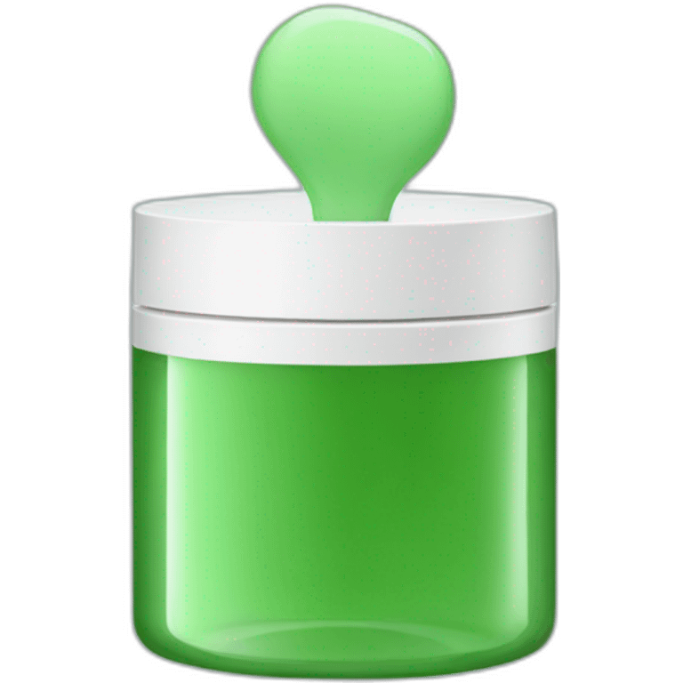 cosmetics jar green emoji