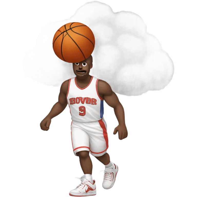 Cloud playing basketball  emoji