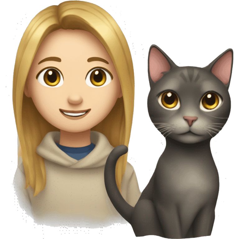 Cat and me emoji