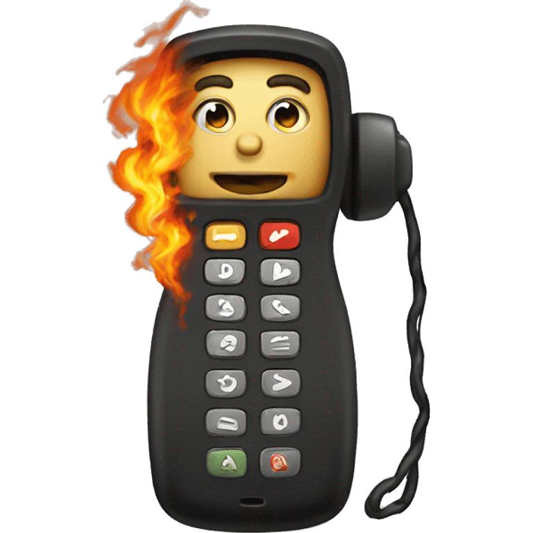 telefono che va a fuoco emoji