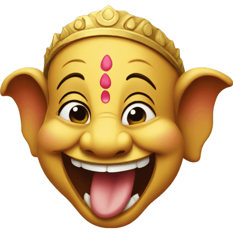 laughing ganesha emoji face emoji