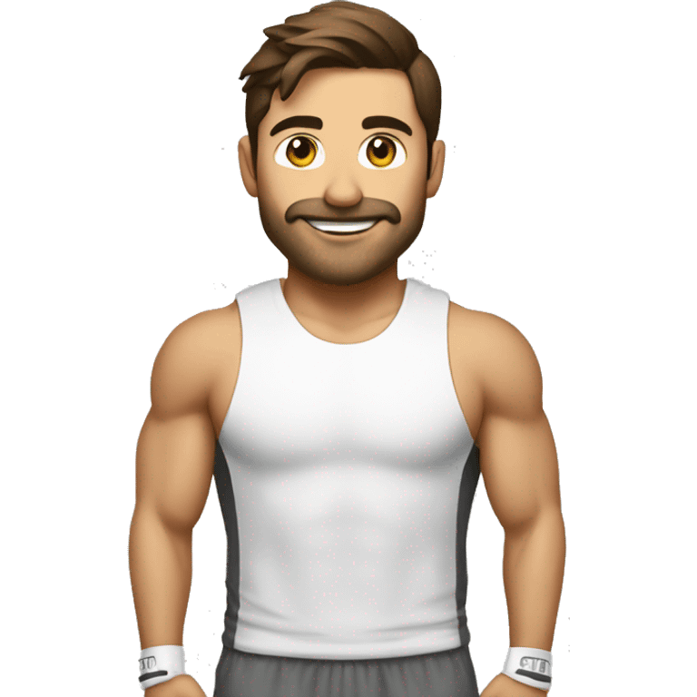 Chico fitnes rubio blanco emoji