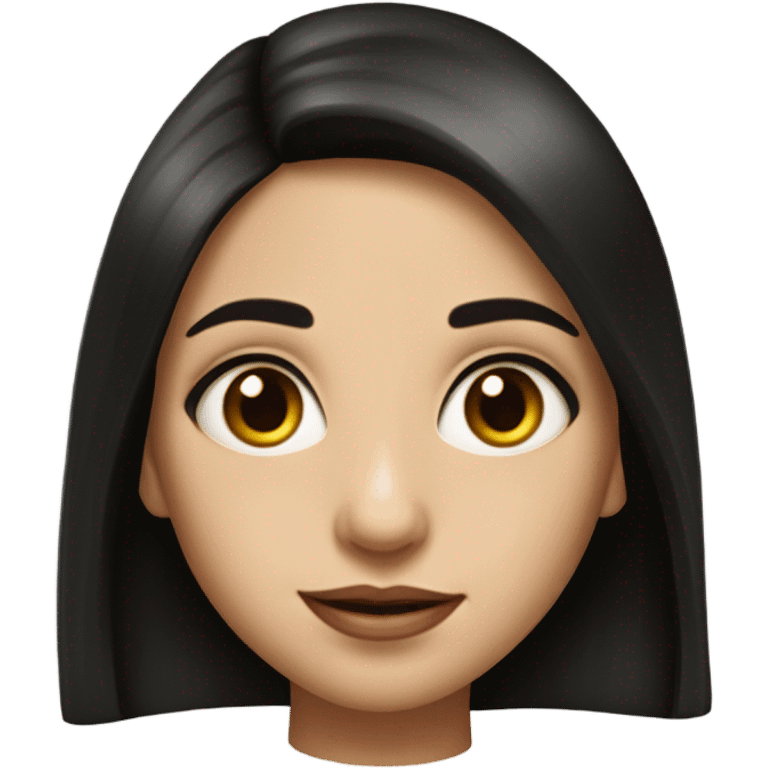 Hyper Realistic Beautiful Spanish girl brown eyes straight very long dark black hair  emoji