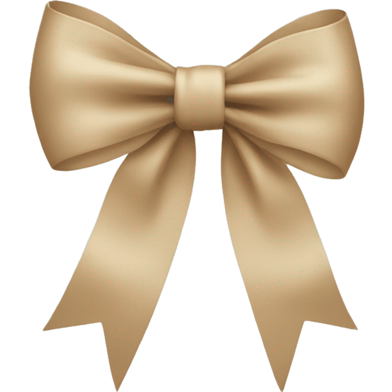 Beige bow Christmas  emoji