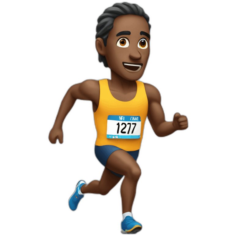 crazy long distance runner emoji