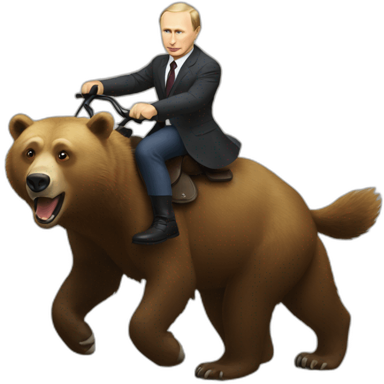 Vladimir Putin riding a bear emoji