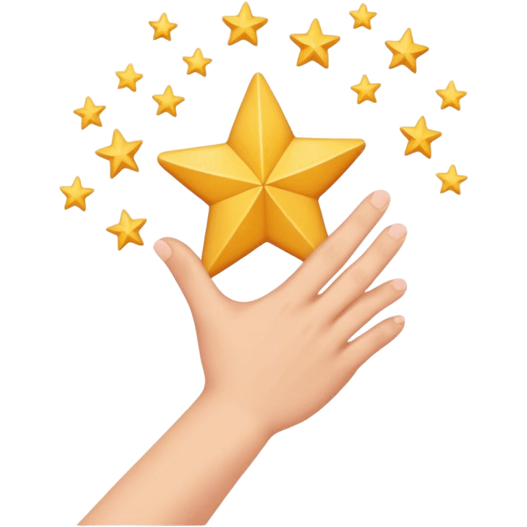 grabbing a dream star with your hand  emoji