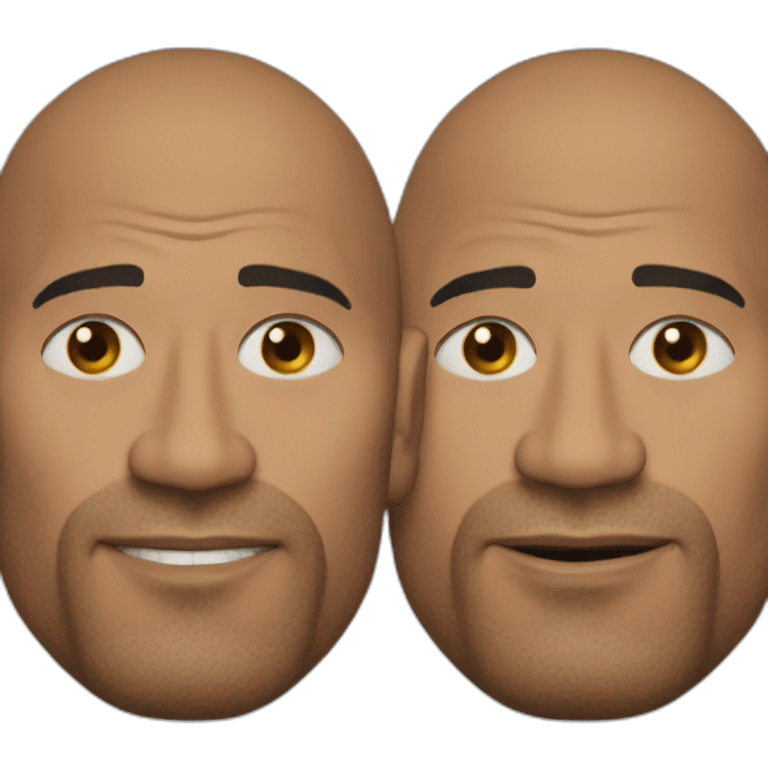 The Rock (Dwayne Johnson) face emoji