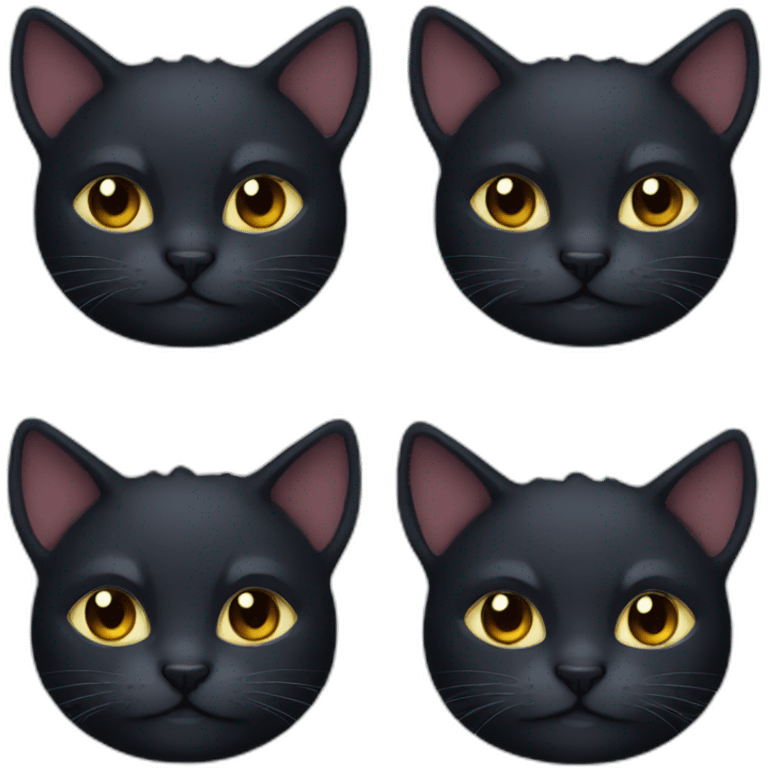 dark cat emoji