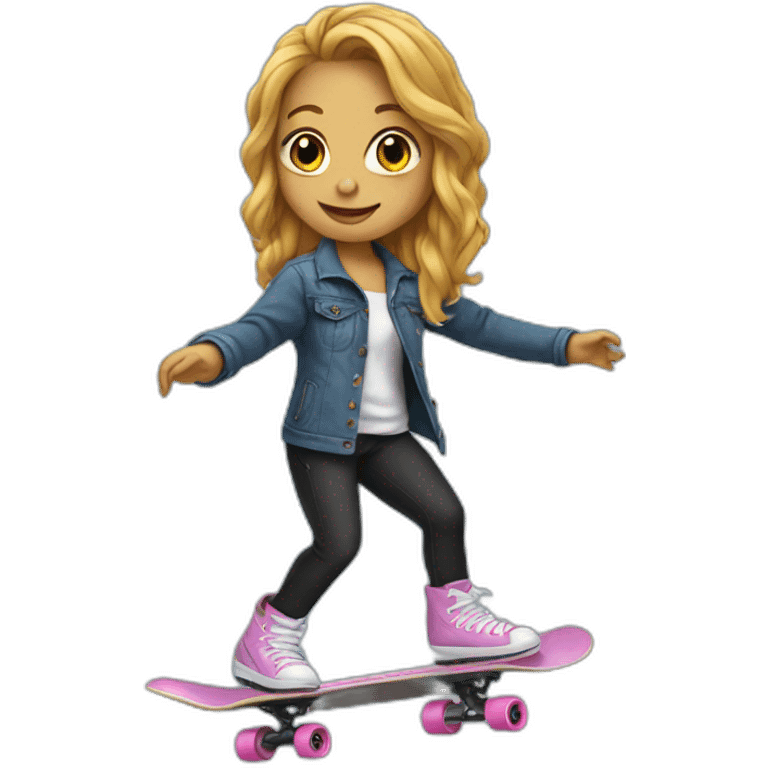 skate-girl emoji