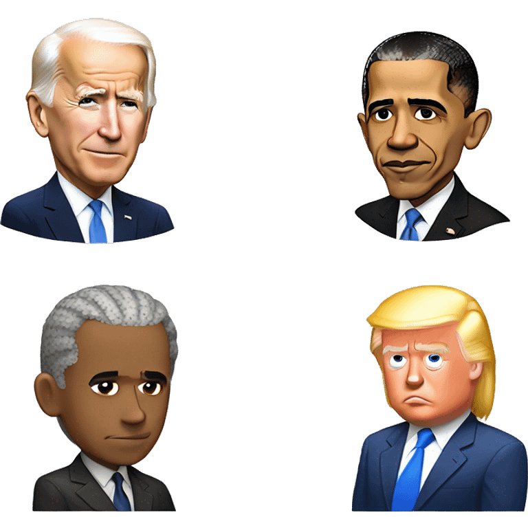 Obama, Joe Biden, trump, team up emoji