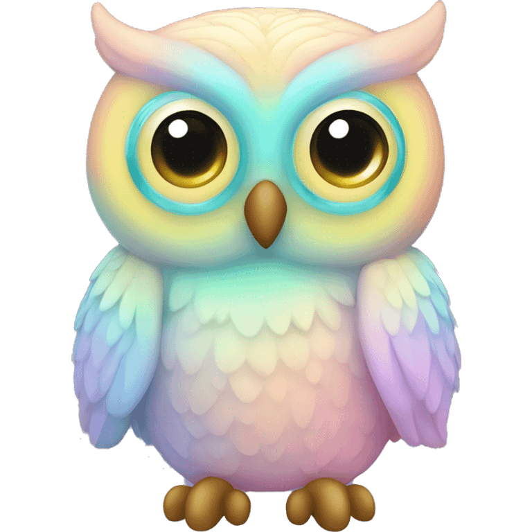 Iridescent pastel owl  emoji