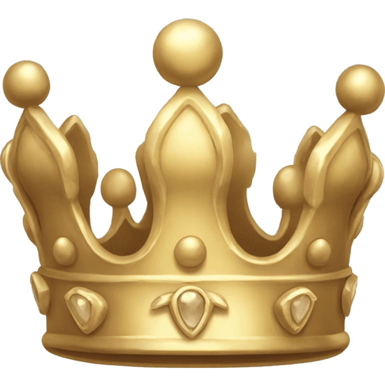 Gold crown with beige bows emoji