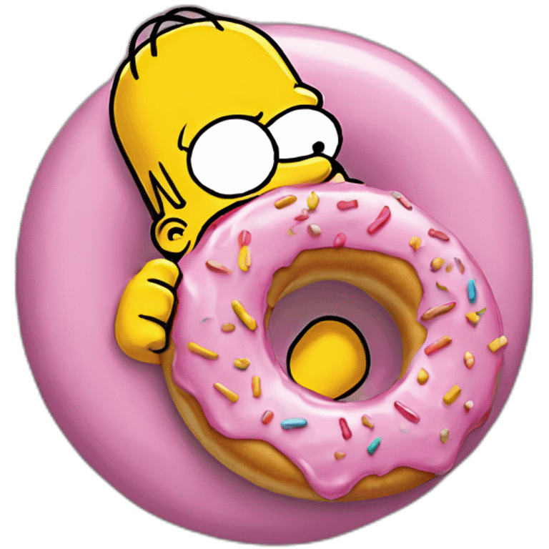 Homer simpson qui mange un donut emoji