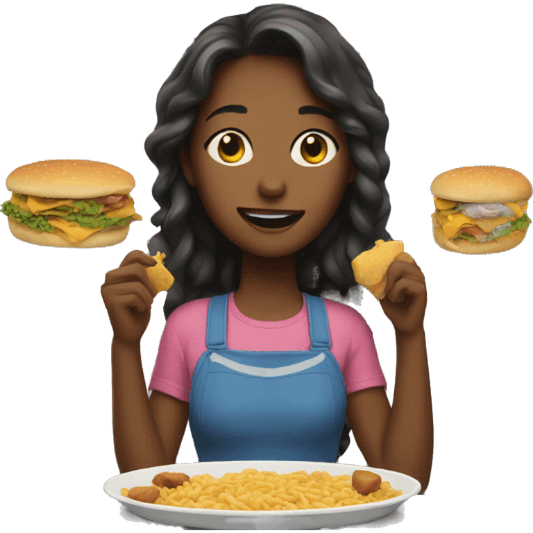 girl getting food  emoji