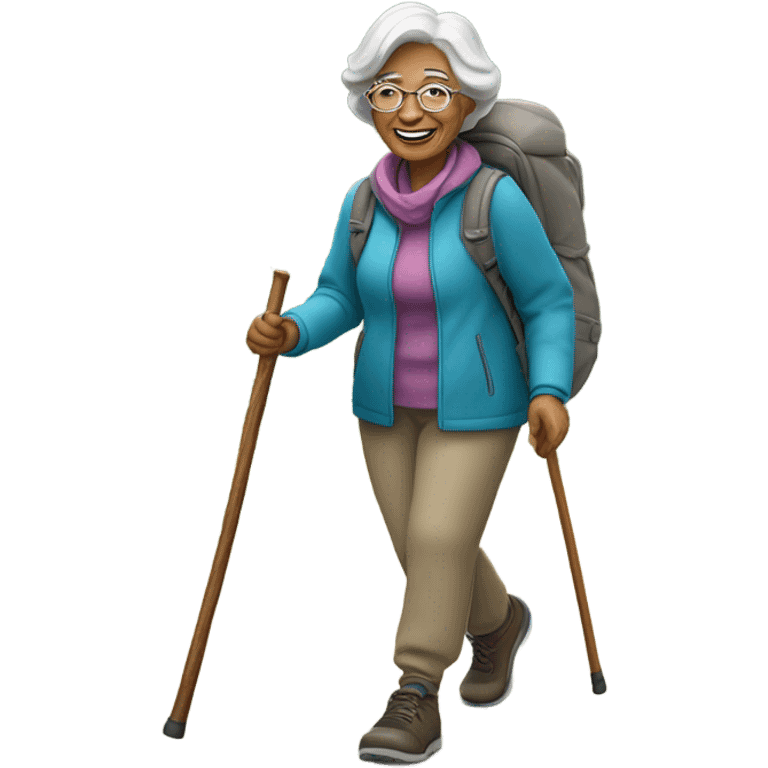 grandma on trail emoji