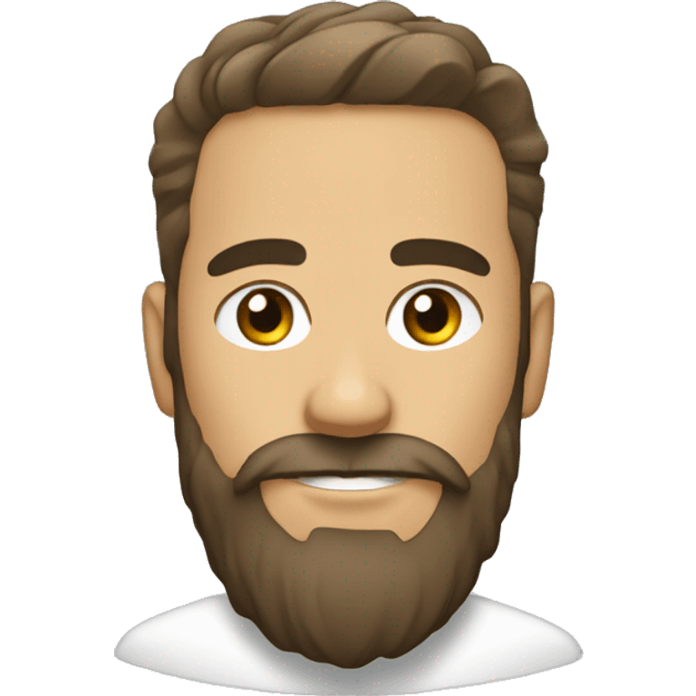 Coupe dégradée gars avec barbe emoji