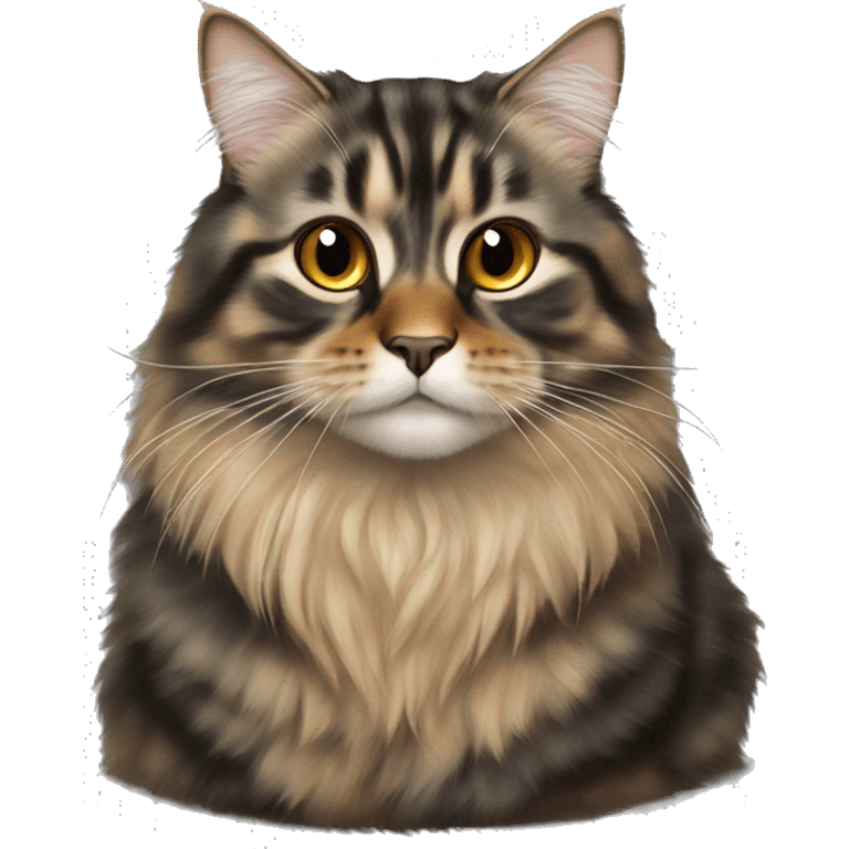 Tortie Siberian cat emoji