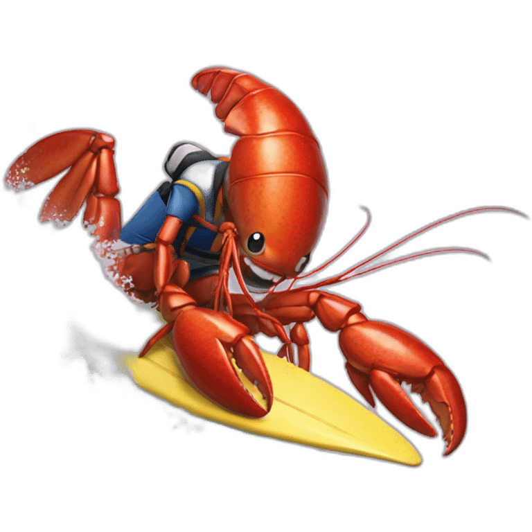 lobster surfing emoji