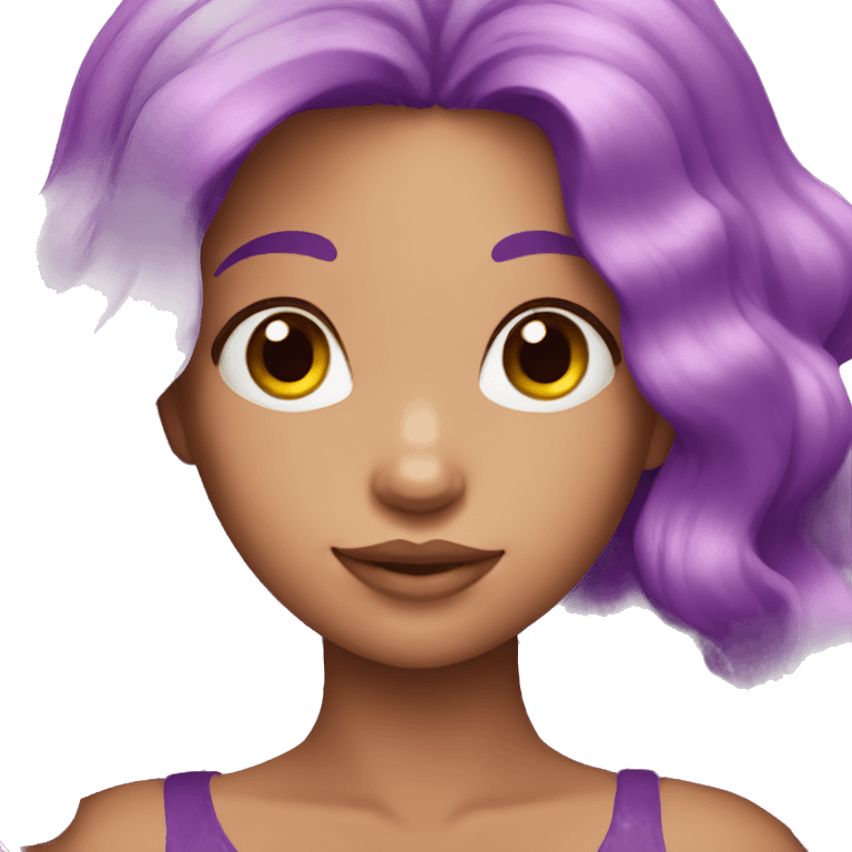 Mermaid with purple hair emoji