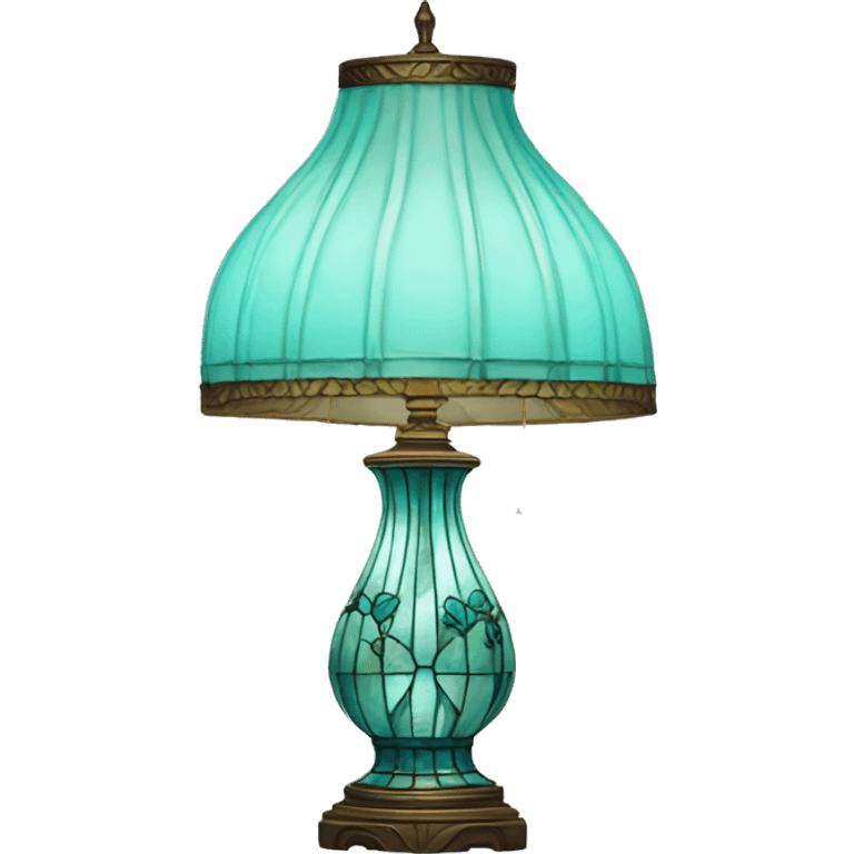 Tiffany lamp with flowers emoji