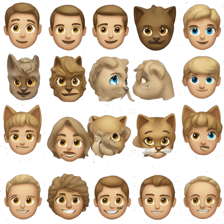 Кошка рыжая с короткими лапками emoji