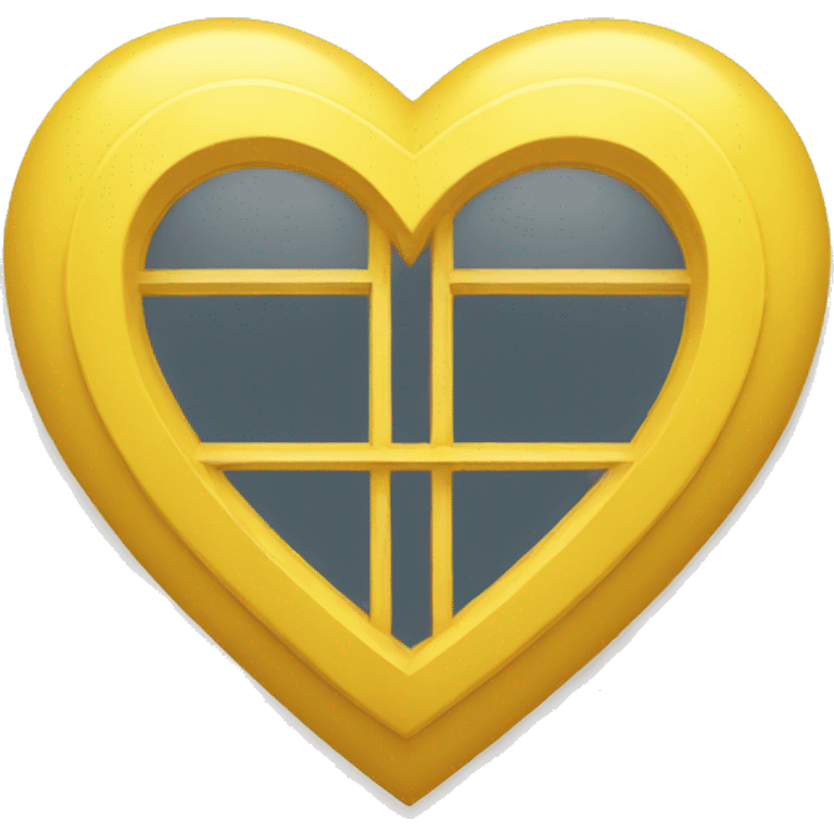 Yellow heart shaped window emoji