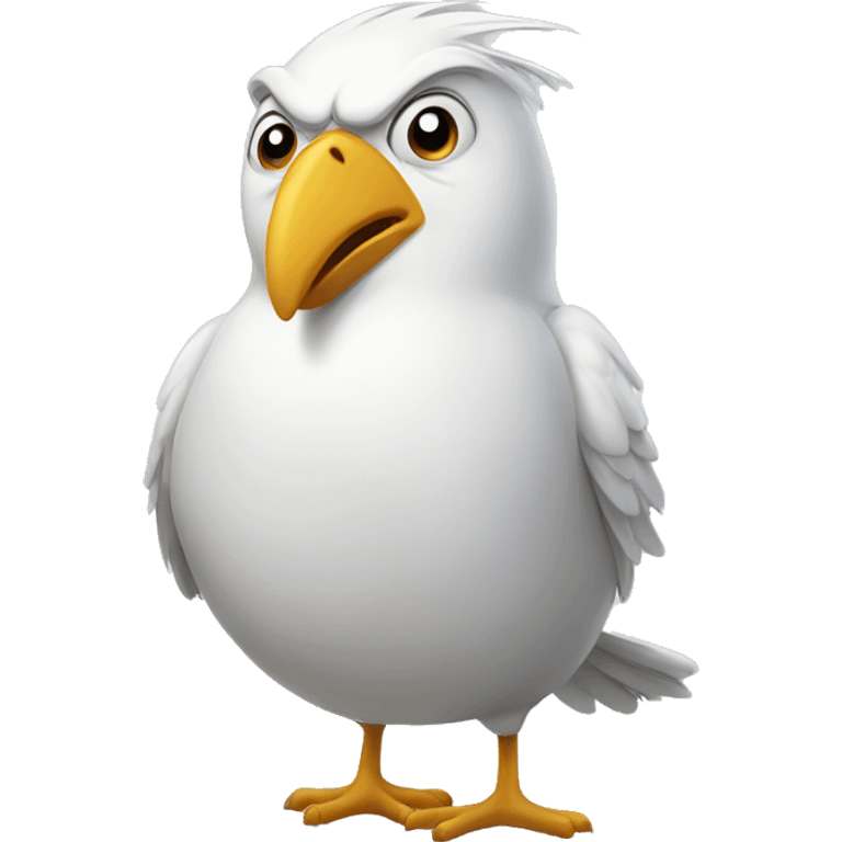 angry white bird emoji