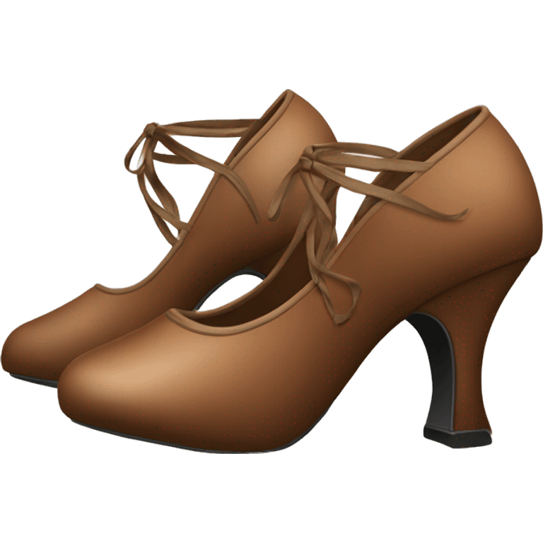 brown ballroom dance footwear emoji