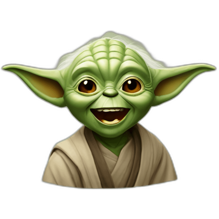 master yoda laughs emoji