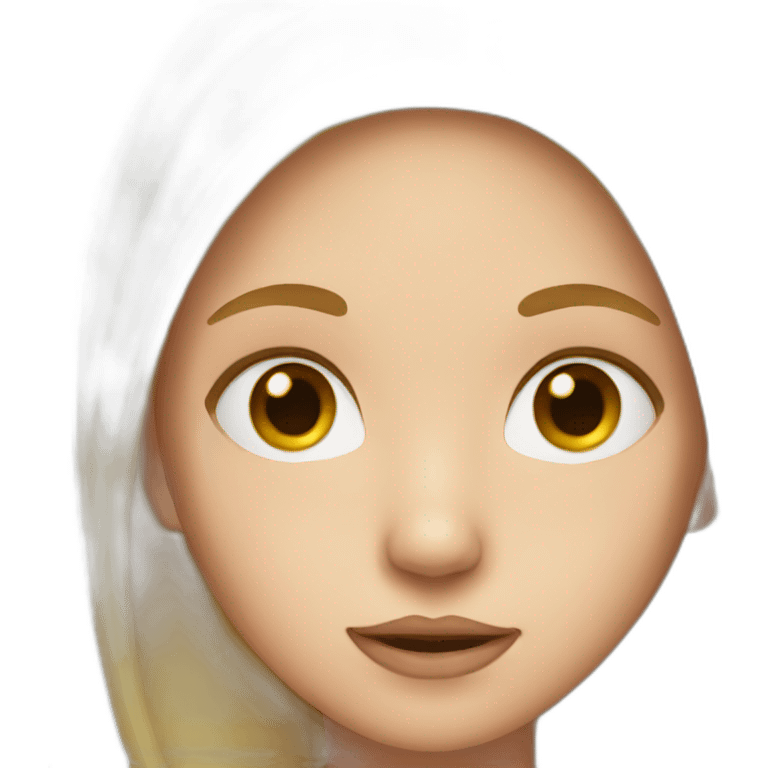 Girl with the must in her nose emoji