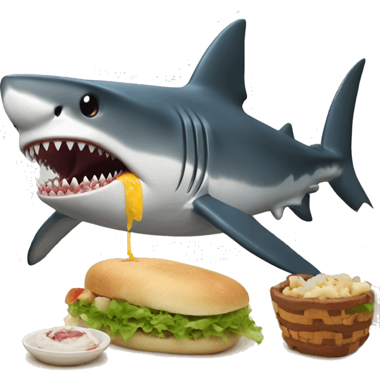 Shark eating a papusa  emoji