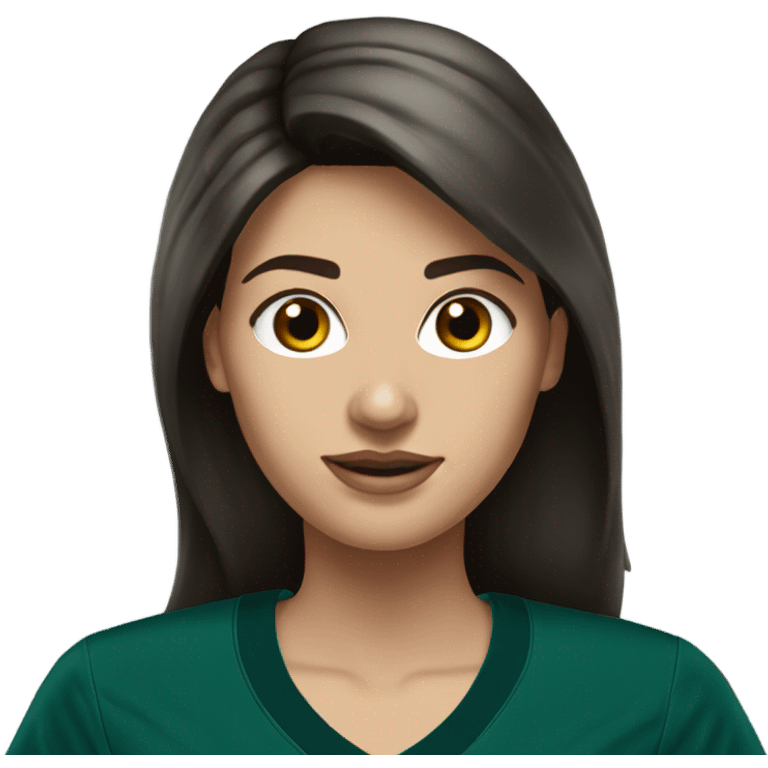  White female brunette wearing Philadelphia Eagles jersey emoji