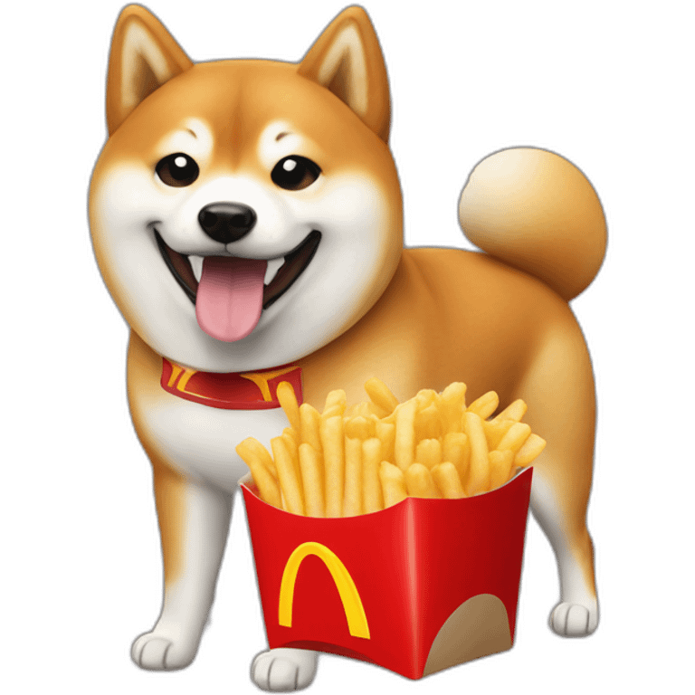 Shiba Inu eating mcdo emoji