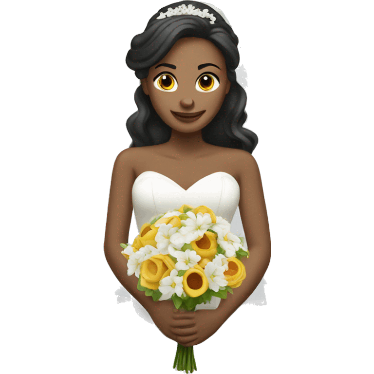 bride with bouquet emoji