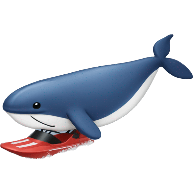 Whale water ski emoji