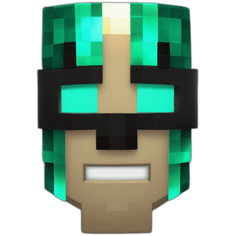 Pixel Minecraft Halloween Head Mask Diamond Obsidian Emerald Flame Shiny Glow Reward Legendary Unique Epic Mystery emoji