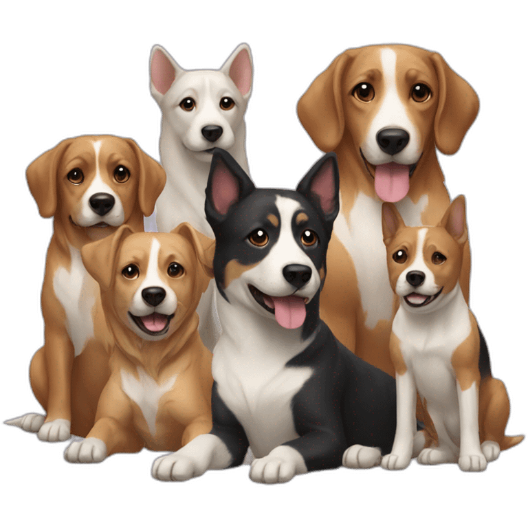 group of dogs emoji