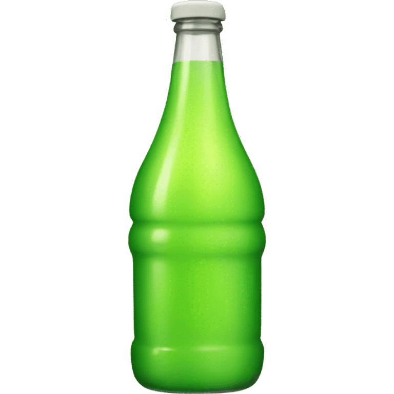 Yellow green soda bottle emoji