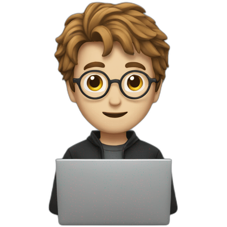 harry potter using a laptop emoji