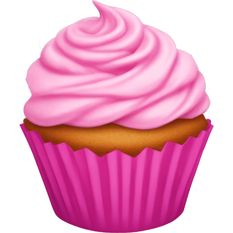 Pink cupcake emoji