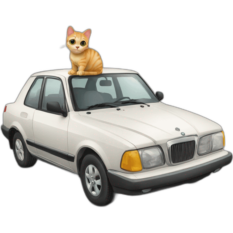 cat on the car emoji