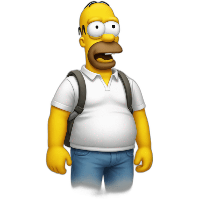 Homer looking with Big lenses emoji