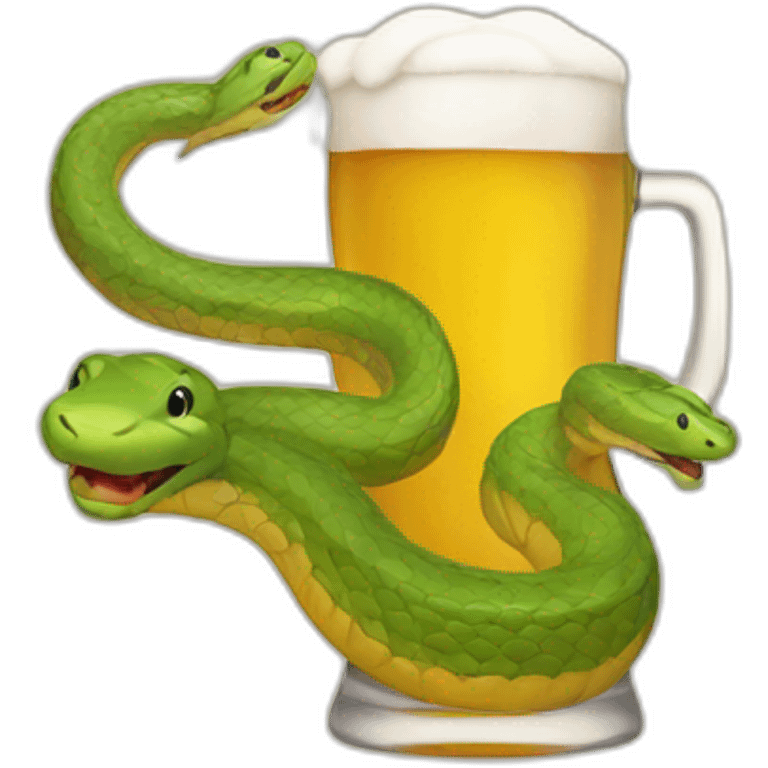 Serpent bière emoji