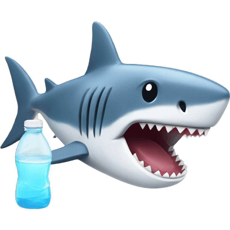 shark drinking from a baby bottle emoji