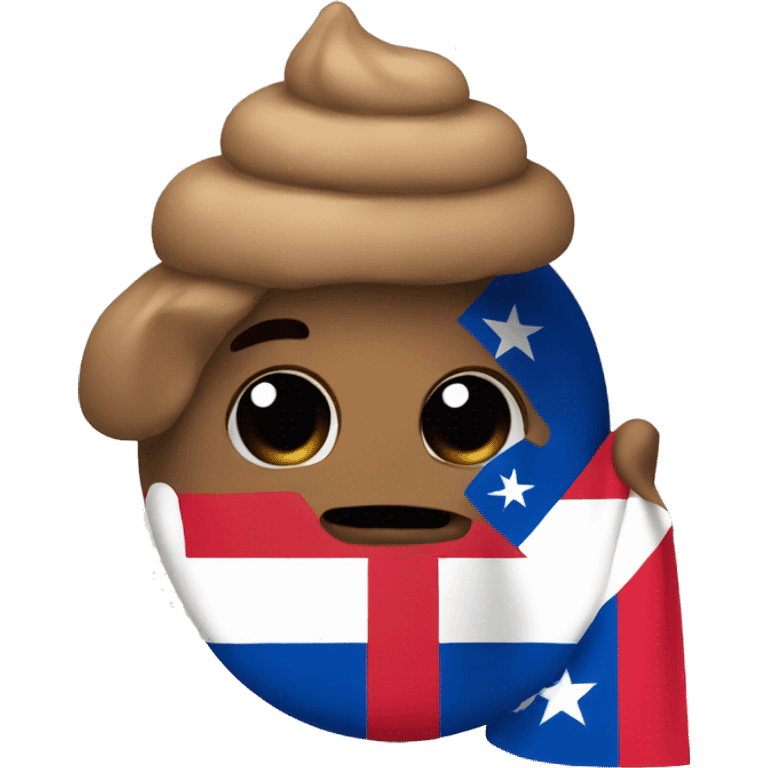 poo emoji with puerto rican flag emoji