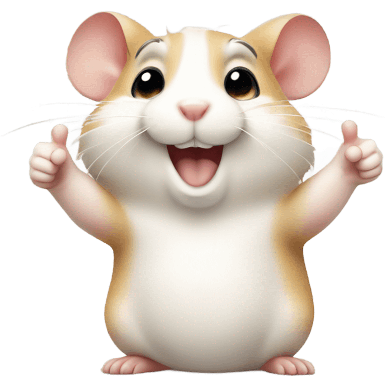 Happy hamster giving thumbs up emoji