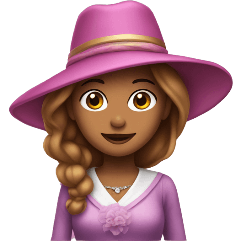 a princess wearing a hat emoji